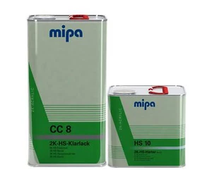 SET Mipa 2K HS vernice trasparente CC 8 incl. Indurente HS 10 corto 7,5 L | 5,0 L vernice trasparente 2,5  - Foto 1 di 5