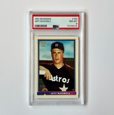 1991 Bowman - Jeff Bagwell *MVP* #183 - Houston Astros - HOF - PSA 8