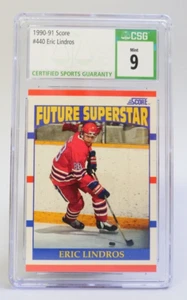 1990 Score ERIC LINDROS #440 CSG 9 *MINT* (A1) - Picture 1 of 3