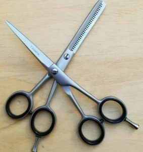 Kit cesoie da barbiere 6" professionali taglio capelli forbici giapponesi diradamento - Foto 1 di 2