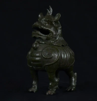 ENCENSOIR BRULE PARFUM EN BRONZE QILIN DYNASTIE QING XIXème CHINE CENSER - Photo 1/4