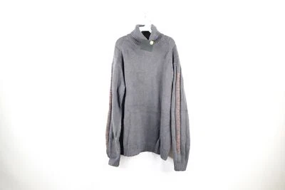 Nuevo de Colección Años 90 Marithe Francois Girbaud Hombres 3XL Peso Pesado Tejido Cuello Alto Suéter Foto 1 de 4