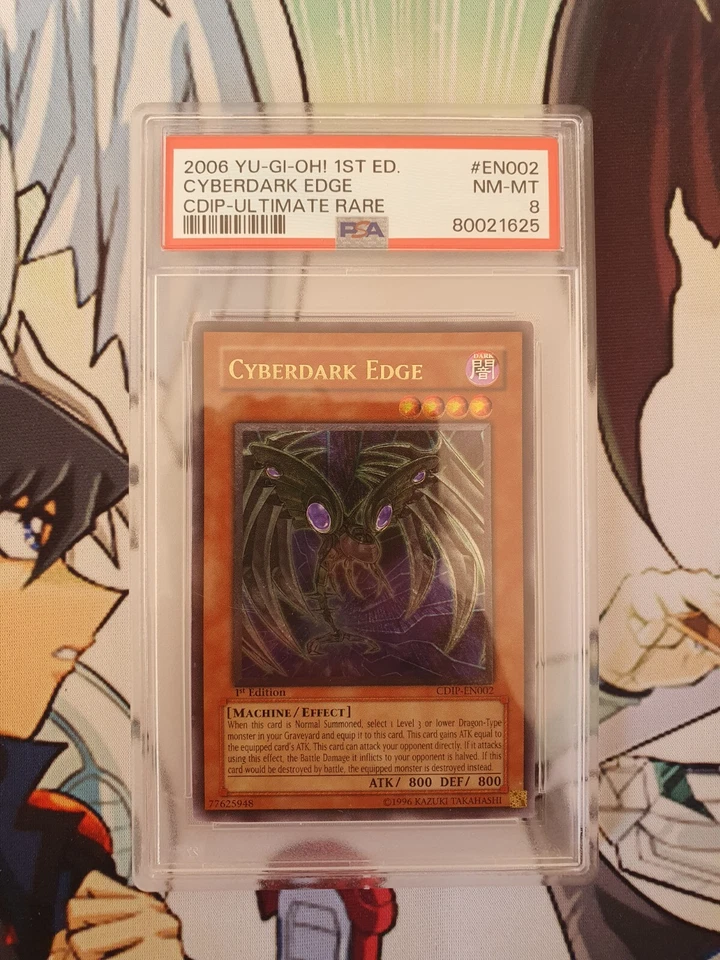 Cyberdark Edge CDIP-EN002 Ultimate Rare 1st PSA Grade 8 (Foil Shift Misprint) - Image 1 of 4