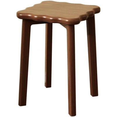 Solid wood biscuit stools, dining room stools room stools, stackable high stools - Image 1 of 4