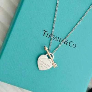 Tiffany & Co. Lovestruck silver and rose gold heart pendant necklace - Bild 1 von 6