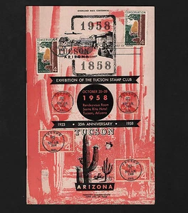 Folleto del club de estampillas de Tucson de exposición OPC 1958 Sc#1122 FDC conservación forestal - Imagen 1 de 2