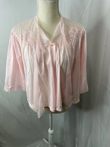 Lorena Bata Vintage Recortada Encogida de Encogimiento Rosa Mediana Floral Borde Transparente - Imagen 1 de 11