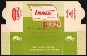 Caja de colección EMMONS LECHERO HELADO 1947 Ashland Ohio sin usar nuevo stock antiguo como nuevo - Imagen 1 de 2
