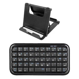 Rechargeable Bluetooth Mini Wireless Keyboard Smart Phone Tablet Screen Stand - Picture 1 of 11