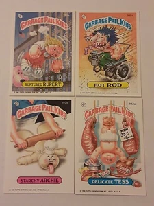 (4) 1986 Garbage Pail Kids Sticker Puzzle Backs See Pics Hot Rod Original⚡ - Picture 1 of 6