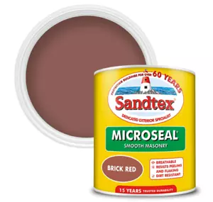 SANDTEX MICROSEAL SMOOTH MASONRY BRICK RED 1L - Picture 1 of 1
