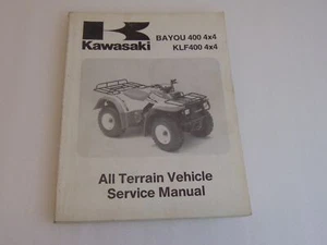 Kawasaki KLF400 4X4 BAYOU FACTORY OEM REPAIR SERVICE MANUAL 99924-1154-01 - Bild 1 von 3