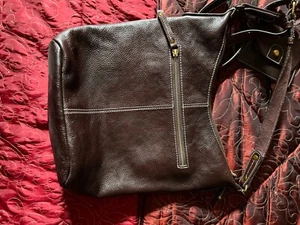 WHITE STUFF WOMENS BROWN LEATHER HANDBAG - Picture 1 of 3