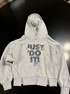 Nike Hoodie Youth Girls Size 6 Nike Pullover Long Sleeve Gray - Picture 1 of 3