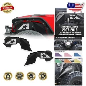 Durable Inner Fender Liners for 2007-2018 Jeep Wrangler JK - Bolt-On Style - Picture 1 of 11