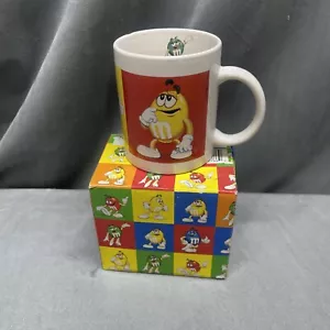 Vintage New With Box M & M Ceramic Coffee Cup Mug Mars Green Yellow Blue Red - Picture 1 of 16