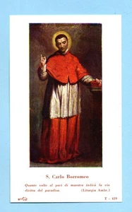 Santino Antico S.CARLO BORROMEO IMAGE PIEUSE - HOLY CARD SANTINI - Picture 1 of 1