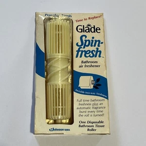 Soporte de papel higiénico de baño Glade Spin Fresh 1982 de colección polvo fresco nuevo como nuevo años 80 - Imagen 1 de 2