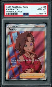 2020 Pokemon SWSH Beauty Full Art #181 PSA 10 GEM MINT - Picture 1 of 2