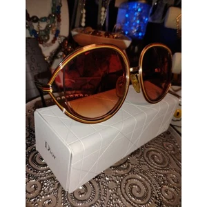 Vintage Christian Dior Oversize Round Sunglasses 2475 44 Made in Austria - Picture 1 of 9