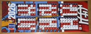2026 ST LOUIS CARDINALS MLB MAGNET SCHEDULE - SHELTER INSURANCE - Picture 1 of 1