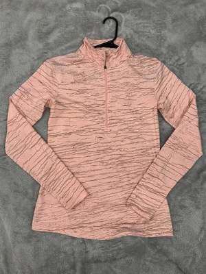 Top Nike Pro Mujer Grande Rosa Dri Fit 1/2 Cremallera Dorado Metálico Gimnasio Entrenamiento Correr Foto 1 de 4