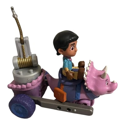 Dino Ranch Mini Figure Triceratops Chariot 2021 Jazwares Cart Carriage Toy - Image 1 of 4