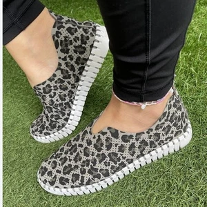 Ilse Jacobsen HORNBAEK SZ 39/ 8.5-9 Tulip 139 Lightweight Slip On Green Leopard - Picture 1 of 10
