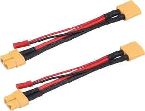 Set of 2 XT60 adapter cables 14AWG with JST connector 22AWG for RC models - Picture 1 of 8