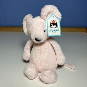 Neue kleine Jellycat Marke rosa Bashful Maus 8" mit Etikett nicht mehr produziert selten - Bild 1 von 10