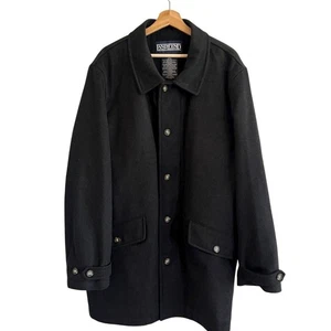 Lands End Mens Wool Cashmere Tiroler Loden Coat Sz XL Preppy Classic Heritage - Picture 1 of 13
