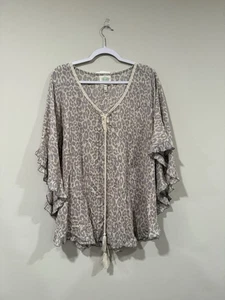 Lockeres Bohemian Kaftan-Top mit Animal-Print für Damen Größe 16 von Z&L - Bild 1 von 8