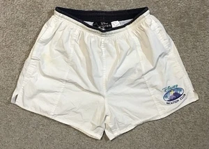 VINTAGE 90S DISNEY ORIGINAL WEISS BLAU BADEHOSE HERREN SHORTS L - Bild 1 von 23