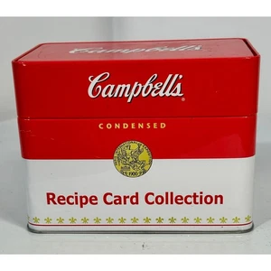 Collectible Campbell's Soup Recipe Card Tin Collection Box - Unused Box w Cards - Picture 1 of 4