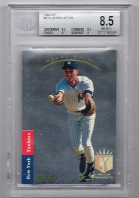 DEREK JETER 1993 UPPER DECK SP BECKETT GRADED 8.5! YANKEES! HOF! 0011796324 - Image 1 of 2