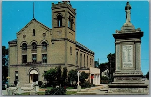 Postcard Dauphin Manitoba Cenotaph and Town Hall - Picture 1 of 2