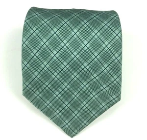 Brooks Brothers Men's 100% Silk Green Black Striped Plaid Necktie Tie NWT NEW - Picture 1 of 9