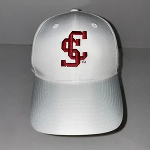 USC Trojans Nike Club Cap Baseball Cap Size S/M Dri-Fit White Red Lettering - Picture 1 of 5