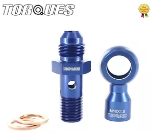AN -6 (AN6) Male to M12x1.5 Banjo Bolt With M10x1.0 Banjo Sensor Adapter - Picture 1 of 3