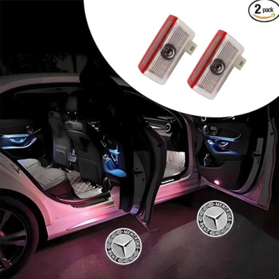 Luces de puerta HD Mercedes-Benz Step Puddle sombra 2 piezas A B C E M GL ML nuevas Foto 1 de 4