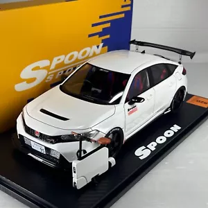 1/18 Peako Honda Civic Type R FL5 Spoon Sport white with motocompacto - Picture 1 of 3