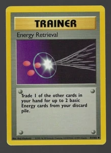 Pokémon TCG Energy Retrieval 81/102 Regular Uncommon Unlimited Trainer - Picture 1 of 2