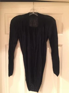 VPL Black Scoop Neck Knit Sweater Size P Semi Sheer $395 - Picture 1 of 4