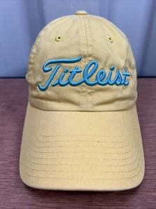 TITLEIST Amarillo Azul Gorra Sombrero Golf Adulto Tocado Algodón Gorra de Béisbol Correa Trasera - Imagen 1 de 6