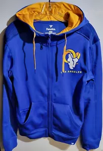 Fanatics Los Angeles Rams Mens Defender EVO Full Zip Hooded Jacket Size S - Picture 1 of 2