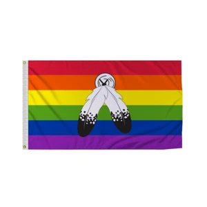 PromoPatriot's Two-Spirit Rainbow Pride Flag - Multi Size Variation - Pride Flag - Bild 1 von 9