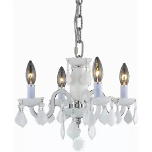 Crystal Pendant chandelier Dining Room Bathroom Bedroom White Light Fixture - Picture 1 of 8