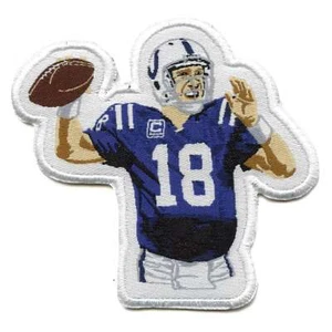 Peyton Manning Football Patch Indianapolis Colts Woven Iron On - Picture 1 of 1