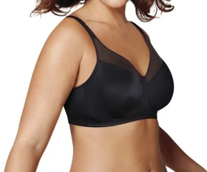 NEU Playtex Damen Gr. 38D 18 Stunden glättender Minimizer bügelloser BH 4697 schwarz - Bild 1 von 3