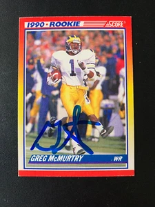 Greg McMurtry Signed 1990 Score #650 Card New England Patriots Autograph COA - Picture 1 of 2